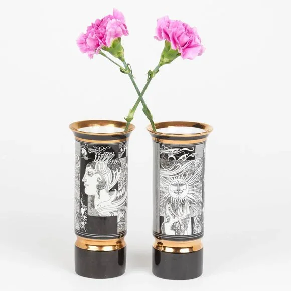 1960s Hollohaza Vase by Endre Szasz -MCM Meets Art Nouveau - Picture 3 of 3